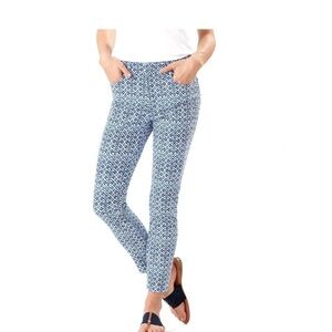 Tommy Bahama Blue and White Geometric Print Pants